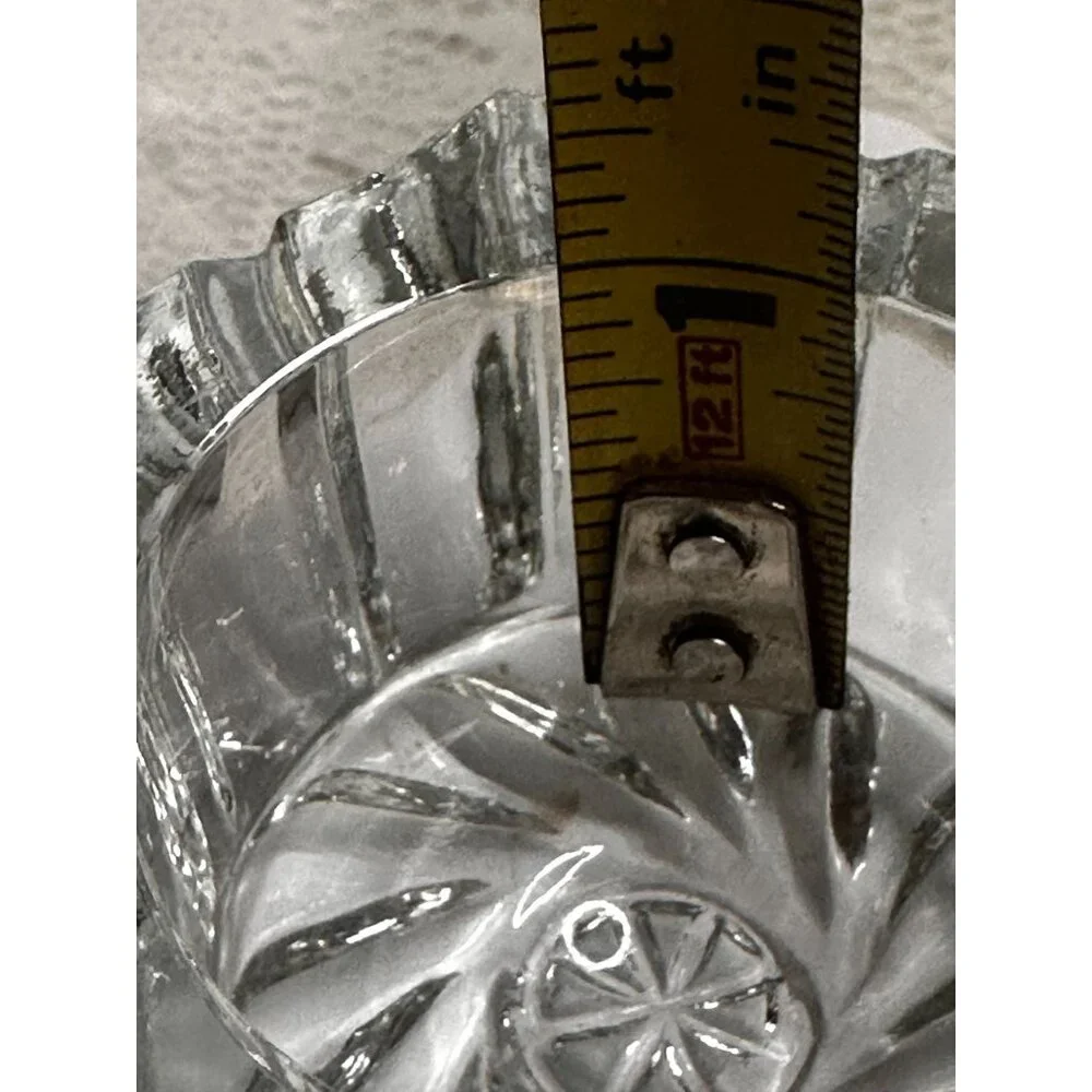 Salt Cellars /Tealight Holders Set of 4 Thick Clear Glass Wedding Shower Display